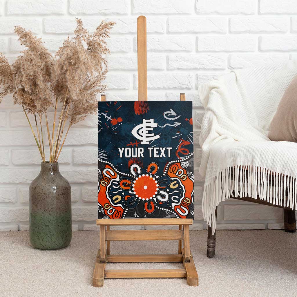 Personalized Carlton Blues Canvas Wall Art Aboriginal Dot Painting Graffiti Style