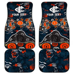 Personalized Carlton Blues Car Mats Aboriginal Dot Painting Graffiti Style