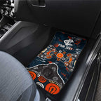 Personalized Carlton Blues Car Mats Aboriginal Dot Painting Graffiti Style