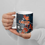 Personalized Carlton Blues Ceramic Mug Aboriginal Dot Painting Graffiti Style