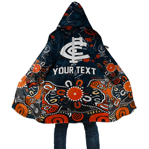 Personalized Carlton Blues Cloak Aboriginal Dot Painting Graffiti Style