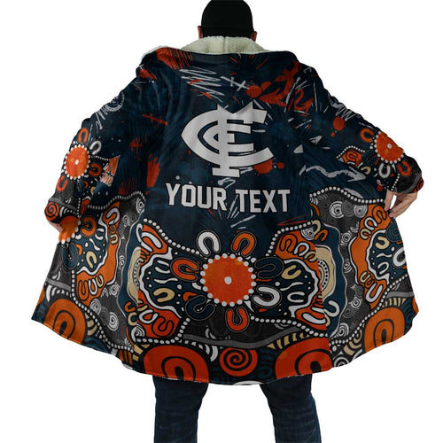 Personalized Carlton Blues Cloak Aboriginal Dot Painting Graffiti Style
