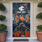 Personalized Carlton Blues Door Cover Aboriginal Dot Painting Graffiti Style