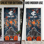 Personalized Carlton Blues Door Cover Aboriginal Dot Painting Graffiti Style
