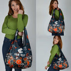 Personalized Carlton Blues Grocery Bag Aboriginal Dot Painting Graffiti Style
