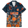 Personalized Carlton Blues Hawaiian Shirt Aboriginal Dot Painting Graffiti Style