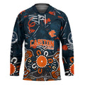 Personalized Carlton Blues Hockey Jersey Aboriginal Dot Painting Graffiti Style