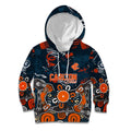 Personalized Carlton Blues Kid Hoodie Aboriginal Dot Painting Graffiti Style