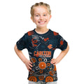 Personalized Carlton Blues Kid T Shirt Aboriginal Dot Painting Graffiti Style
