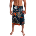 Personalized Carlton Blues Lavalava Aboriginal Dot Painting Graffiti Style