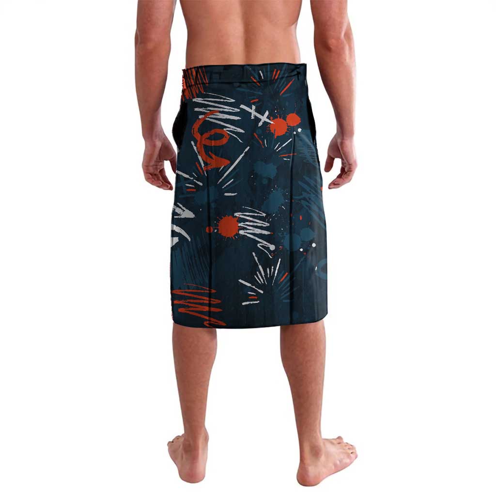 Personalized Carlton Blues Lavalava Aboriginal Dot Painting Graffiti Style