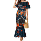 Personalized Carlton Blues Mermaid Dress Aboriginal Dot Painting Graffiti Style