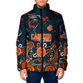 Personalized Carlton Blues Padded Jacket Aboriginal Dot Painting Graffiti Style