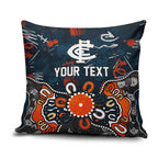 Personalized Carlton Blues Pillow Cover Aboriginal Dot Painting Graffiti Style