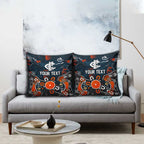 Personalized Carlton Blues Pillow Cover Aboriginal Dot Painting Graffiti Style