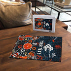 Personalized Carlton Blues Puzzle Aboriginal Dot Painting Graffiti Style