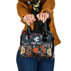 Personalized Carlton Blues Shoulder Handbag Aboriginal Dot Painting Graffiti Style