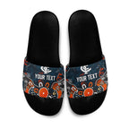 Personalized Carlton Blues Slide Sandals Aboriginal Dot Painting Graffiti Style