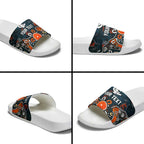 Personalized Carlton Blues Slide Sandals Aboriginal Dot Painting Graffiti Style
