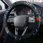 Carlton Blues Steering Wheel Cover Aboriginal Dot Painting Graffiti Style