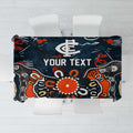 Personalized Carlton Blues Tablecloth Aboriginal Dot Painting Graffiti Style