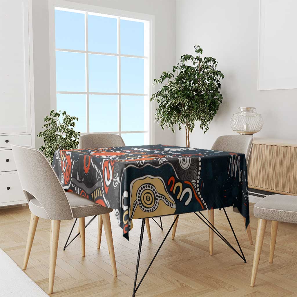 Personalized Carlton Blues Tablecloth Aboriginal Dot Painting Graffiti Style