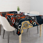 Personalized Carlton Blues Tablecloth Aboriginal Dot Painting Graffiti Style