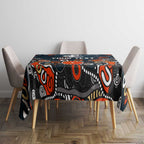 Personalized Carlton Blues Tablecloth Aboriginal Dot Painting Graffiti Style