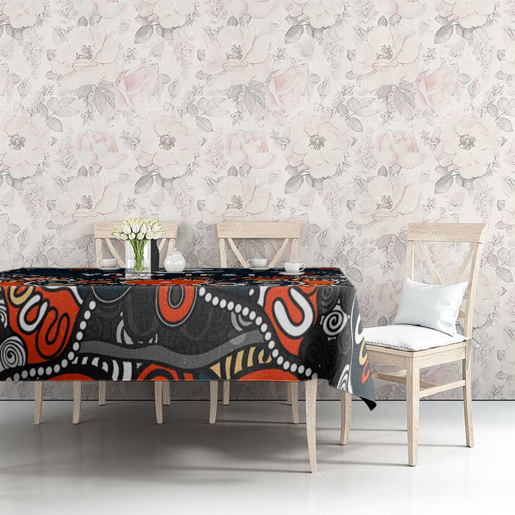 Personalized Carlton Blues Tablecloth Aboriginal Dot Painting Graffiti Style