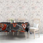 Personalized Carlton Blues Tablecloth Aboriginal Dot Painting Graffiti Style