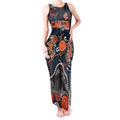 Personalized Carlton Blues Tank Maxi Dress Aboriginal Dot Painting Graffiti Style