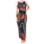 Personalized Carlton Blues Tank Maxi Dress Aboriginal Dot Painting Graffiti Style