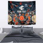 Personalized Carlton Blues Tapestry Aboriginal Dot Painting Graffiti Style