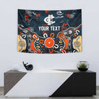 Personalized Carlton Blues Tapestry Aboriginal Dot Painting Graffiti Style
