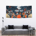Personalized Carlton Blues Tapestry Aboriginal Dot Painting Graffiti Style