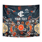 Personalized Carlton Blues Tapestry Aboriginal Dot Painting Graffiti Style