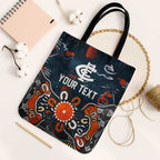 Personalized Carlton Blues Tote Bag Aboriginal Dot Painting Graffiti Style