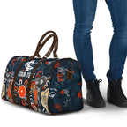 Personalized Carlton Blues Travel Bag Aboriginal Dot Painting Graffiti Style
