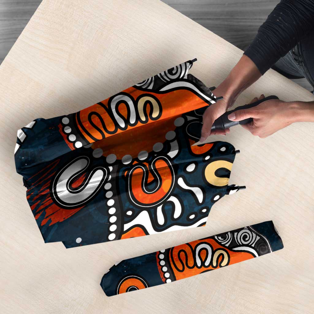 Personalized Carlton Blues Umbrella Aboriginal Dot Painting Graffiti Style