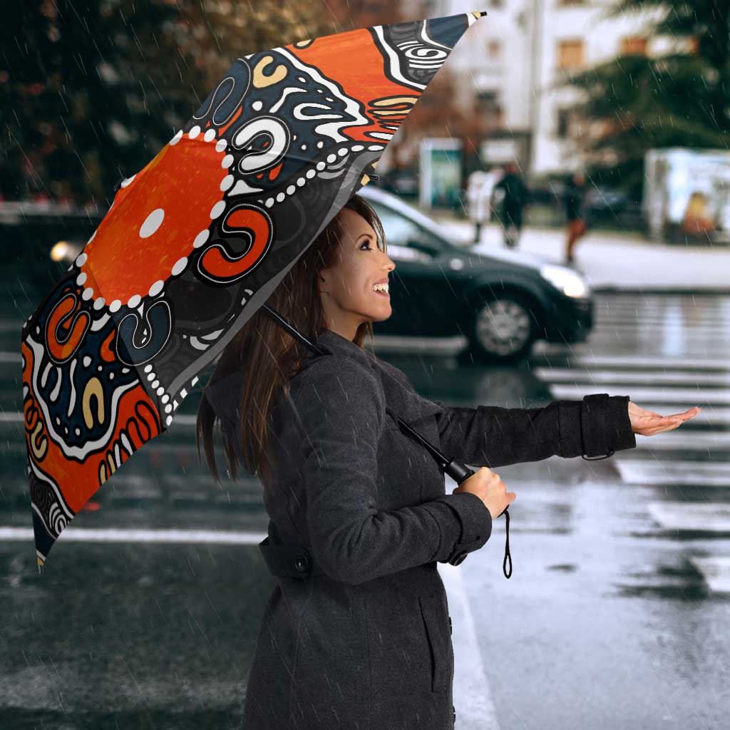 Personalized Carlton Blues Umbrella Aboriginal Dot Painting Graffiti Style