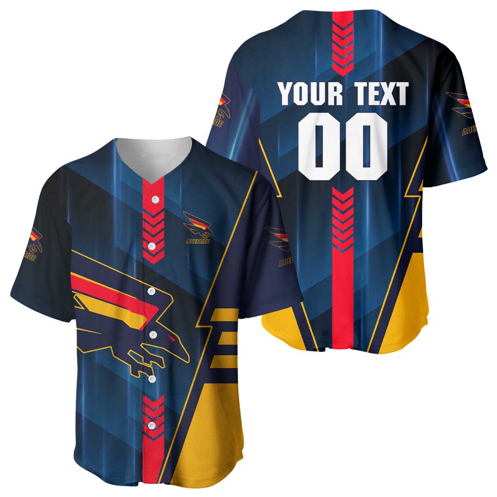 Personalized Adelaide Crows Baseball Jersey Modern Geometric Sports Graphic Style