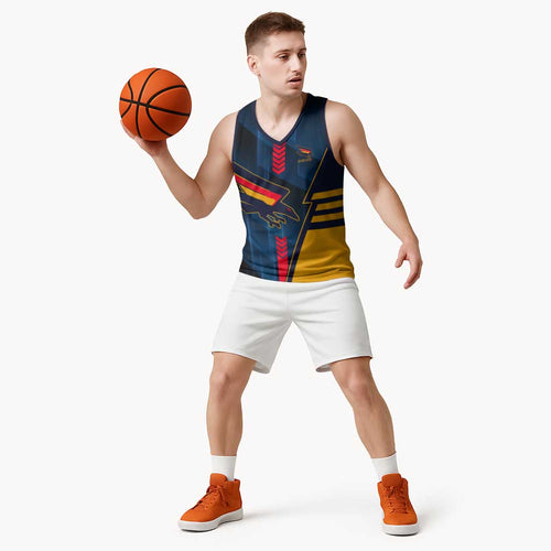 Personalized Adelaide Crows Basketball Jersey Modern Geometric Sports Graphic Style