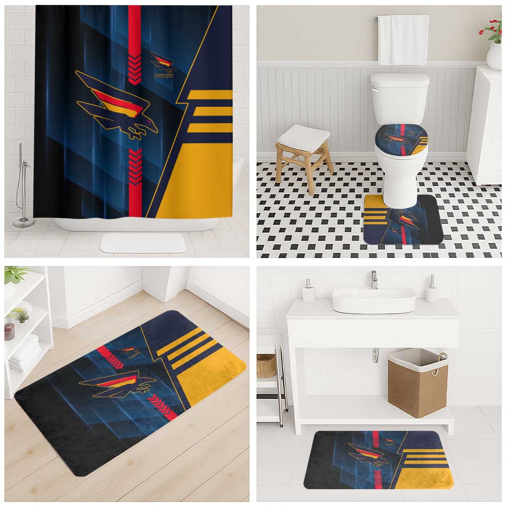 Adelaide Crows Bathroom Set Modern Geometric Sports Graphic Style