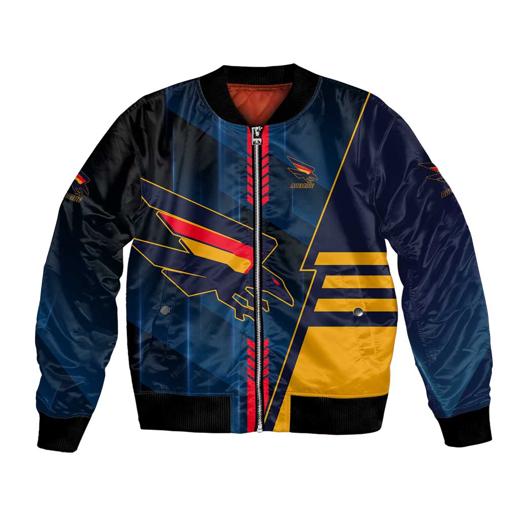 Personalized Adelaide Crows Bomber Jacket Modern Geometric Sports Graphic Style