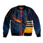 Personalized Adelaide Crows Bomber Jacket Modern Geometric Sports Graphic Style