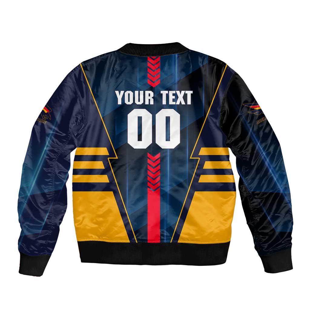 Personalized Adelaide Crows Bomber Jacket Modern Geometric Sports Graphic Style