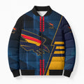 Personalized Adelaide Crows Bomber Puffer Jacket Modern Geometric Sports Graphic Style