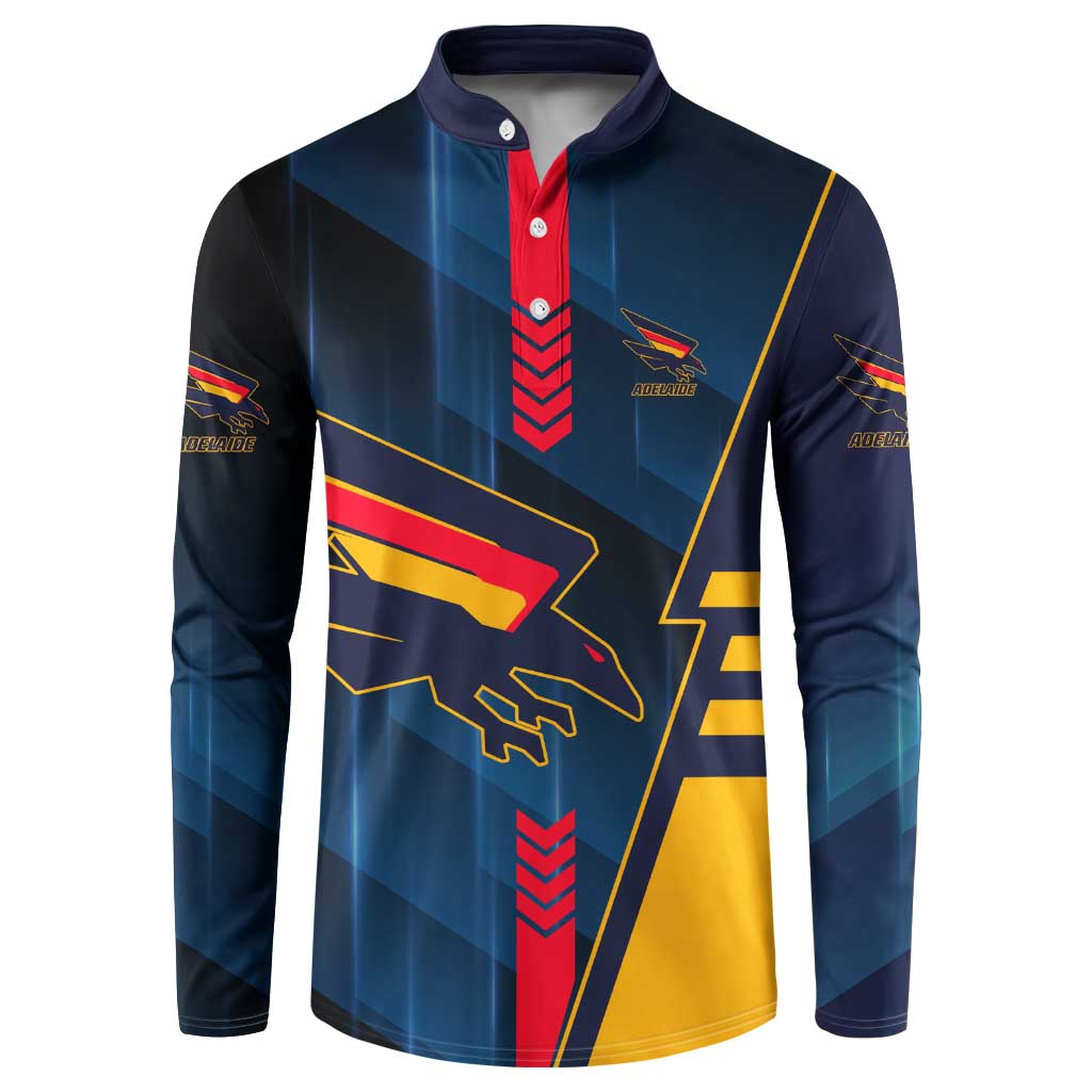Personalized Adelaide Crows Button Sweatshirt Modern Geometric Sports Graphic Style