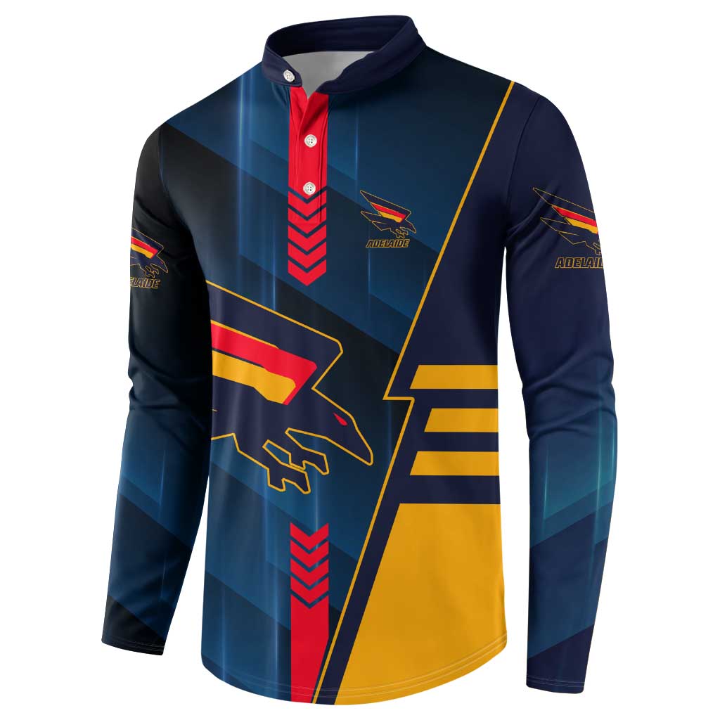 Personalized Adelaide Crows Button Sweatshirt Modern Geometric Sports Graphic Style