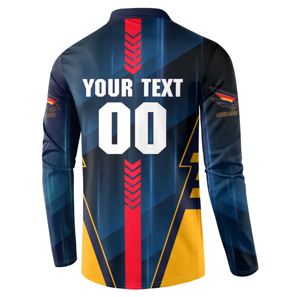 Personalized Adelaide Crows Button Sweatshirt Modern Geometric Sports Graphic Style